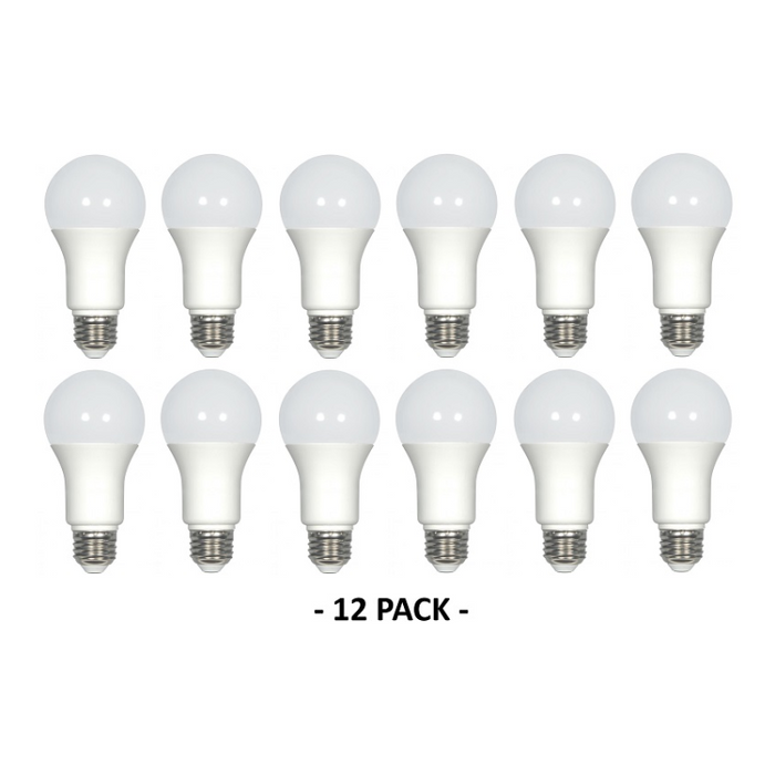 Satco S29830 6W A19 LED Bulb, E26 Base, Dimmable 2700K, 12-Pack