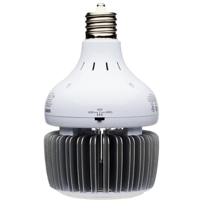 Satco S33112 60W/80W/100W LED HID, Hi-Bay, 4000K, EX39 Base, 120-277V, Type B