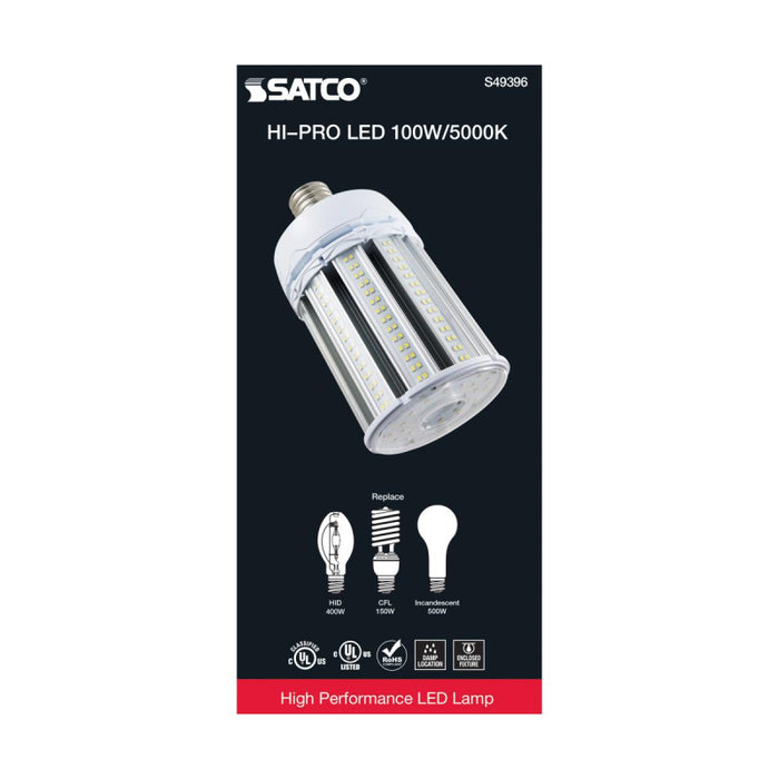 Satco S49396 100WLED HID Replacement; Corncob; 5000K; Mogul Extended Base; 100-277V; Type B