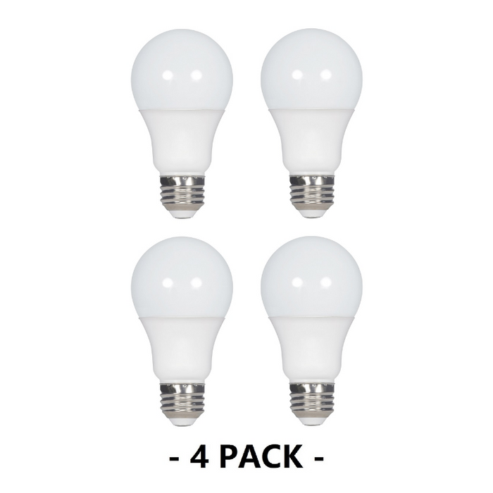 Satco S8593 5.5W A19 4000K Non-Dimmable  LED Bulb, 4-Pack