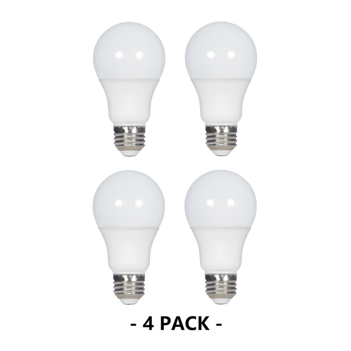 Satco S8561 10W A19 3000K Non-Dimmable  LED Bulb, 4-Pack