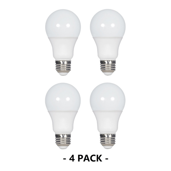 Satco S8558  5.5W A19  3000K Non-Dimmable  LED Bulb, 4-Pack