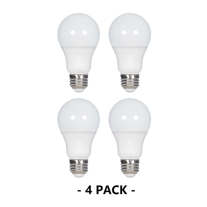 Satco S8565 12.5W A19 5000K Non-Dimmable LED Bulb, 4-Pack