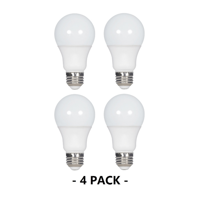 Satco S8567 15.5W A19 3000K Non-Dimmable LED Bulb, 4-Pack