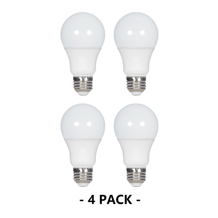 Satco S8499 12.5W A19 3000K Non-Dimmable LED Bulb, 4-Pack