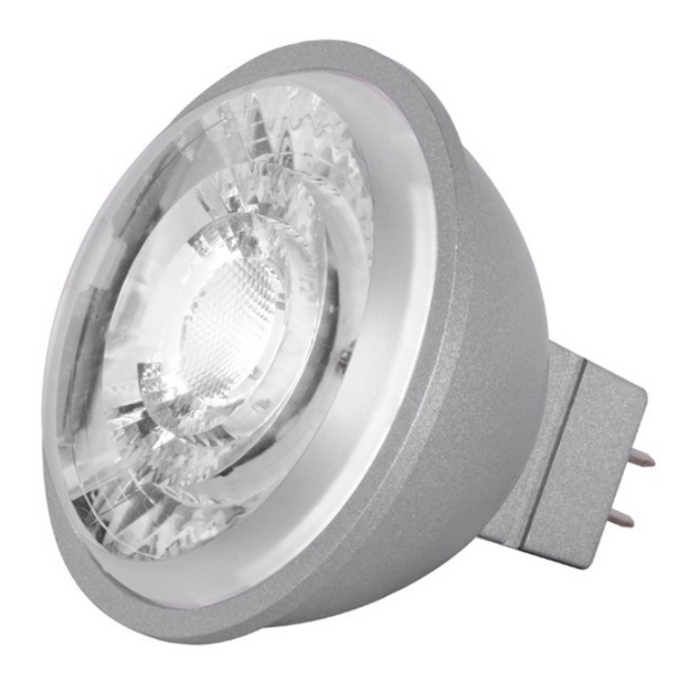 Satco S8637 8W MR16 LED Bulb - 15° Beam Spread, GU5.3 base, 3500K