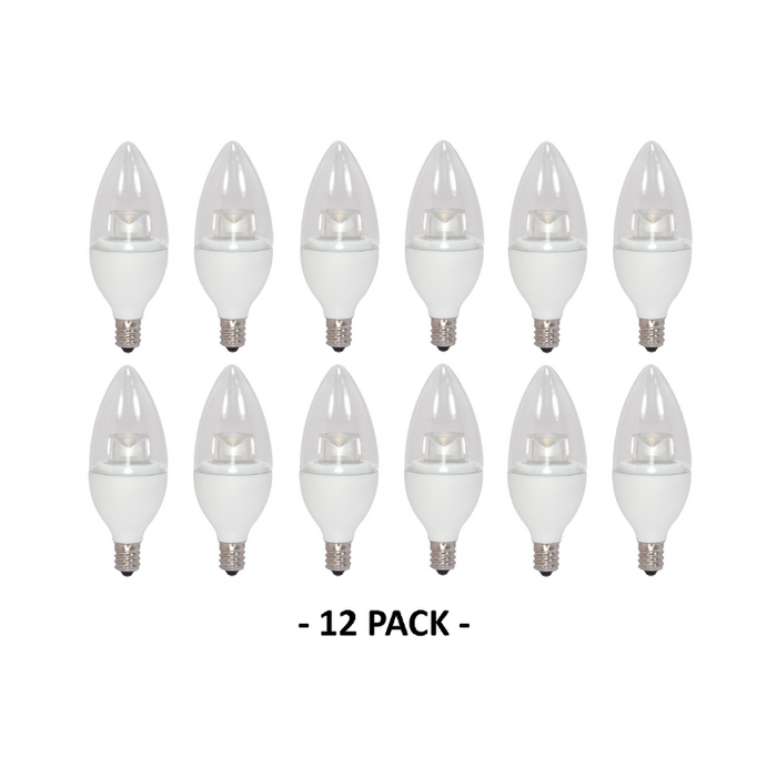 Satco S8952 4.5W B11 Clear LED Bulb, 3000K