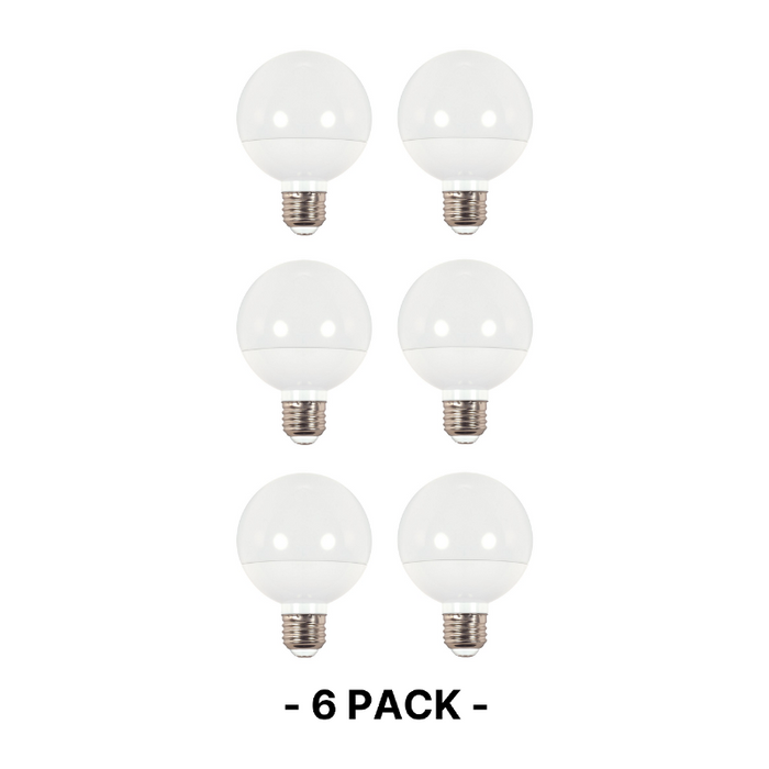 Satco S9201 6W G25 Frost Globe LED Bulb, 3000K