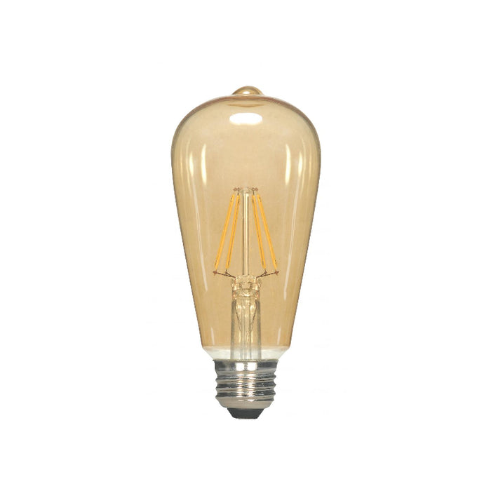 Satco S9579 7W ST19 LED Filament Bulb, E26 Base, 2000K