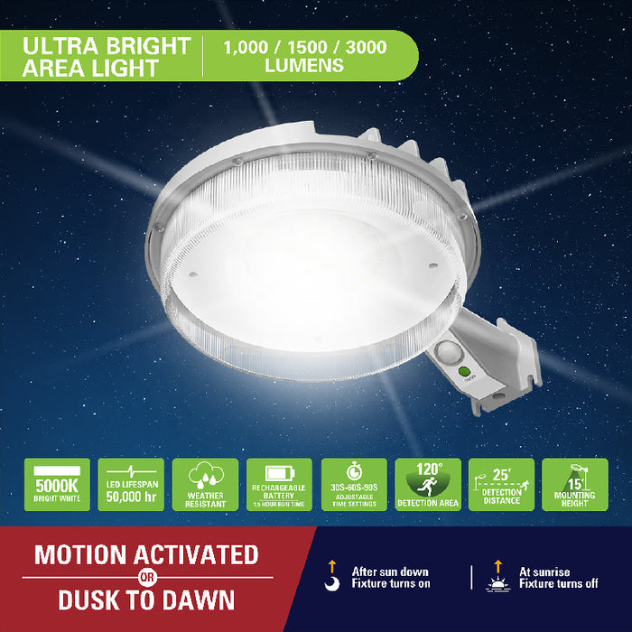 Halo SBL10 LED Solar Area Light, 1000 lm