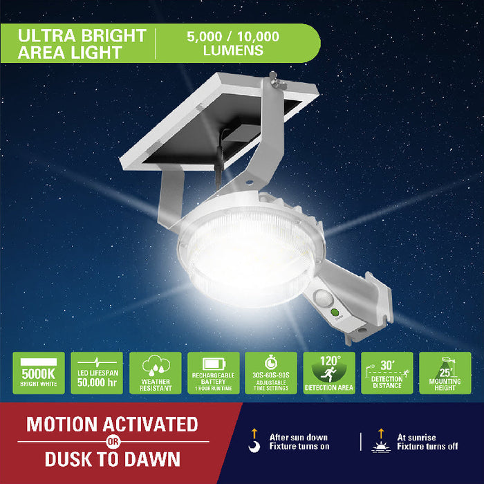 Halo SBL100 LED High Output Solar Area Light, 10000 lm