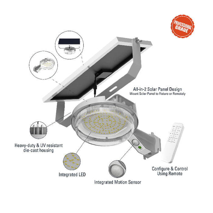 Halo SBL100 LED High Output Solar Area Light, 10000 lm