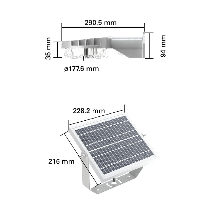 Halo SBL50 LED High Output Solar Area Light, 5000 lm