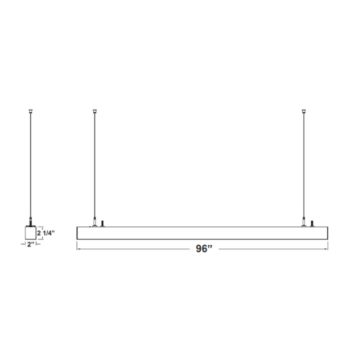 Westgate SCE 8-ft 50W/60W/70W LED Linear Light, 3CCT Selectable, 120-277V