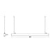 Westgate SCE 8-ft 50W/60W/70W LED Linear Light, 3CCT Selectable, 120-277V