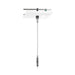 Westgate SCL-CSQ1P-6FT-NC 6ft Adjustable 1/16" Single Square Suspension Kit - White