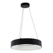 Westgate SCRH 18" 30W LED Hollow Circle Pendant with Uplight, 5CCT Selectable - Black