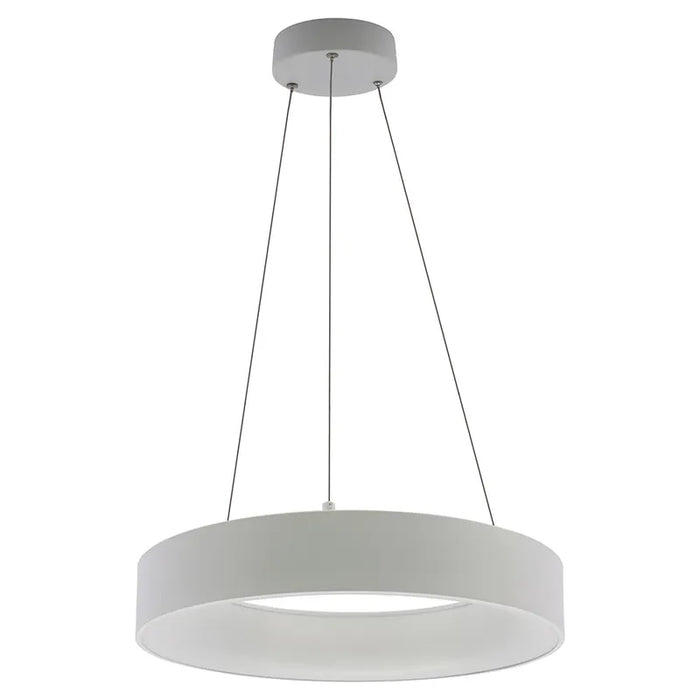 Westgate SCRH 18" 30W LED Hollow Circle Pendant with Uplight, 5CCT Selectable - White