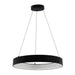Westgate SCRH 24" 40W LED Hollow Circle Pendant with Uplight, 5CCT Selectable - Black