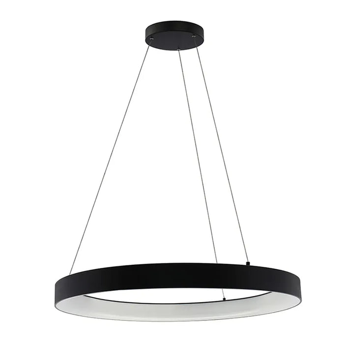 Westgate SCRH 36" 80W LED Hollow Circle Pendant with Uplight, 5CCT Selectable - Black