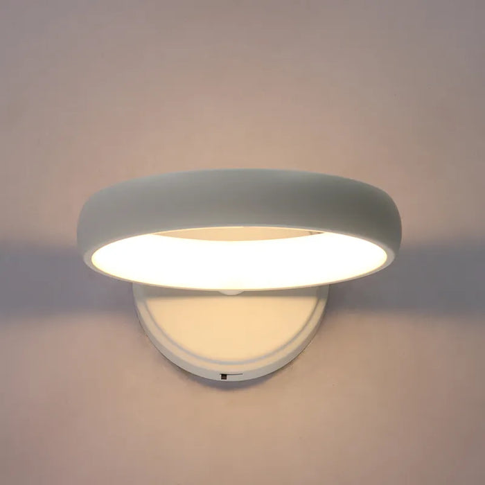 Westgate SCRH 1-lt 7" LED Hollow Circle Wall Sconce with Uplight, 5CCT Selectable, 120-277V