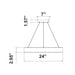 Westgate SCRH 24" 40W LED Hollow Circle Pendant with Uplight, 5CCT Selectable
