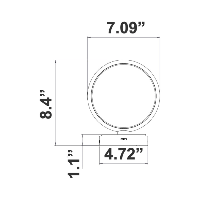 Westgate SCRH 1-lt 7" LED Hollow Circle Wall Sconce with Uplight, 5CCT Selectable, 120-277V