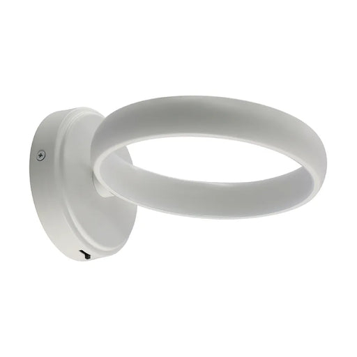 Westgate SCRH 1-lt 7" LED Hollow Circle Wall Sconce with Uplight, 5CCT Selectable, 120-277V - White