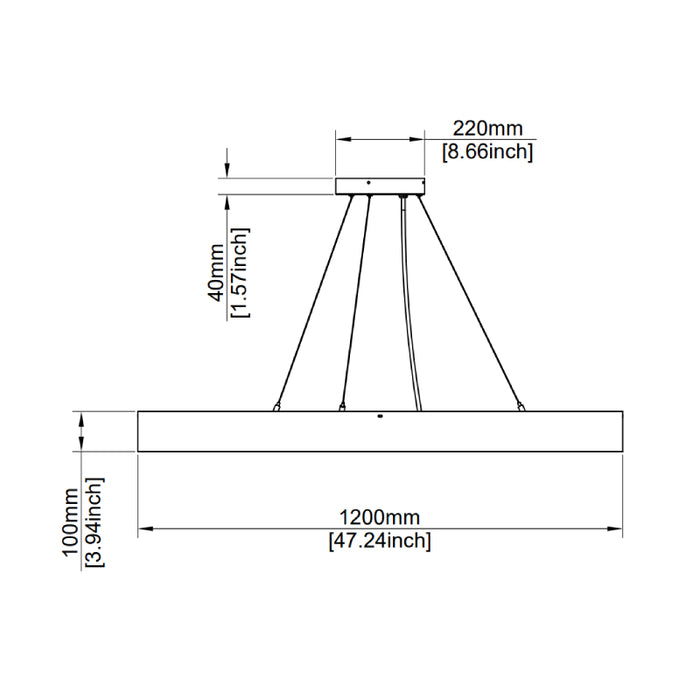 Westgate SCRR 48" LED Regressed Architectural Panel Light, 5CCT & Power Selectable