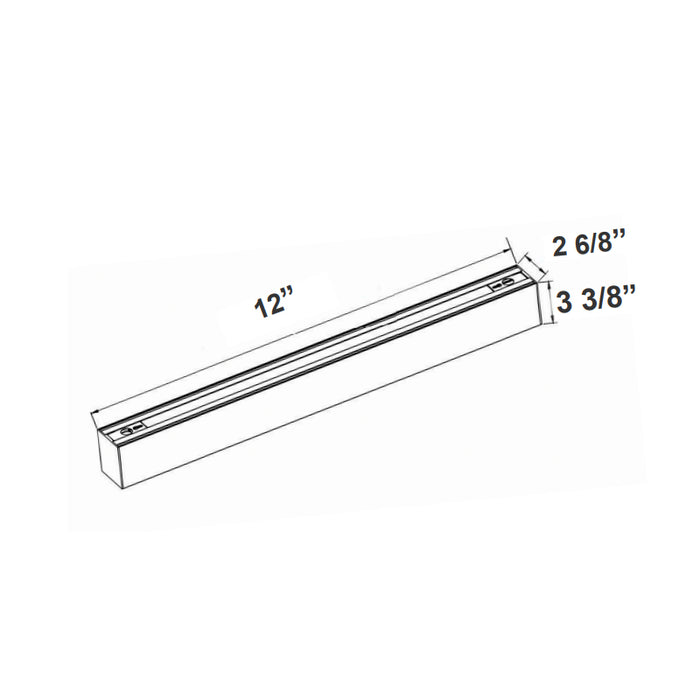 Westgate SCX-1FT-RGBWW-BT 10W LED WG Smart App Compatible Linear Light, RGB, 1100 Lumen, 120-277V