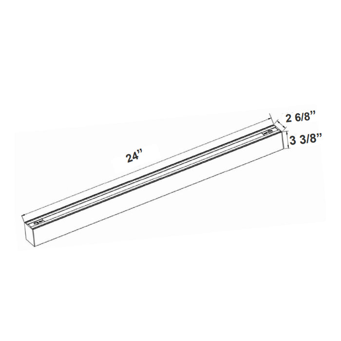 Westgate SCX-2FT-RGBWW-BT 20W LED WG Smart App Compatible Linear Light, RGB, 2200 Lumen, 120-277V