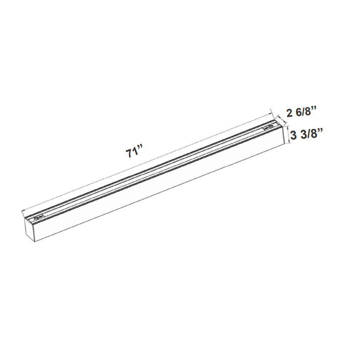Westgate SCX-6FT-RGBWW-BT 60W LED WG Smart App Compatible Linear Light, RGB, 6600 Lumen, 120-277V