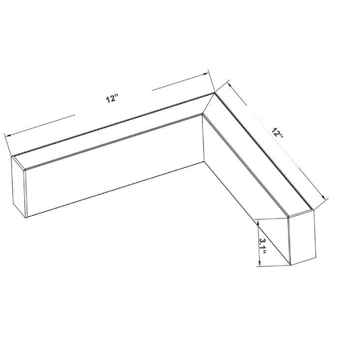 Westgate SCX1.5-L Series Architectural Seamless L-Shaped Linkable Linear Lights, 5CCT & Power Selectable, 120-277V