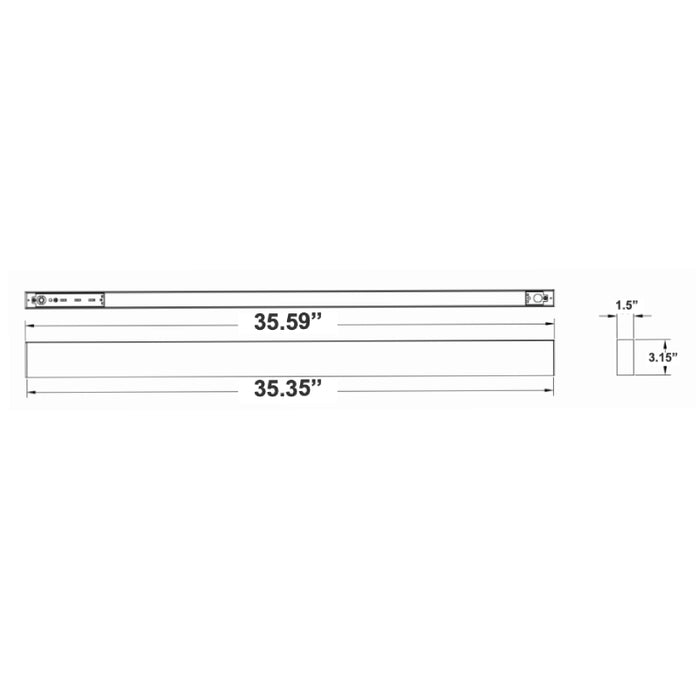 Westgate SCX1.5 Series Up/Down LED Linear Light, 5CCT & Power Selectable, 120-277V