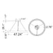 Westgate SCXCF Series LED Full Circle Up & Down Ratio Adjustable Chandelier, 4CCT & Power Selectable, 0-10V Dimming, 120-277V