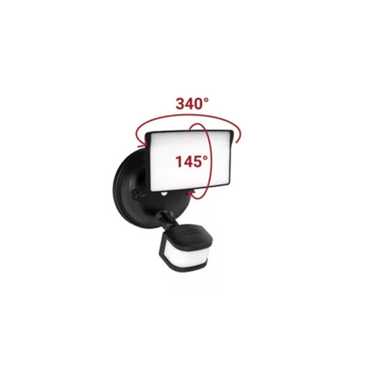Halo SEC1HSHWM SEC Series Single Head Motion & Security LED Floodlight, 5CCT & 4 Lumens Selectable, 120V