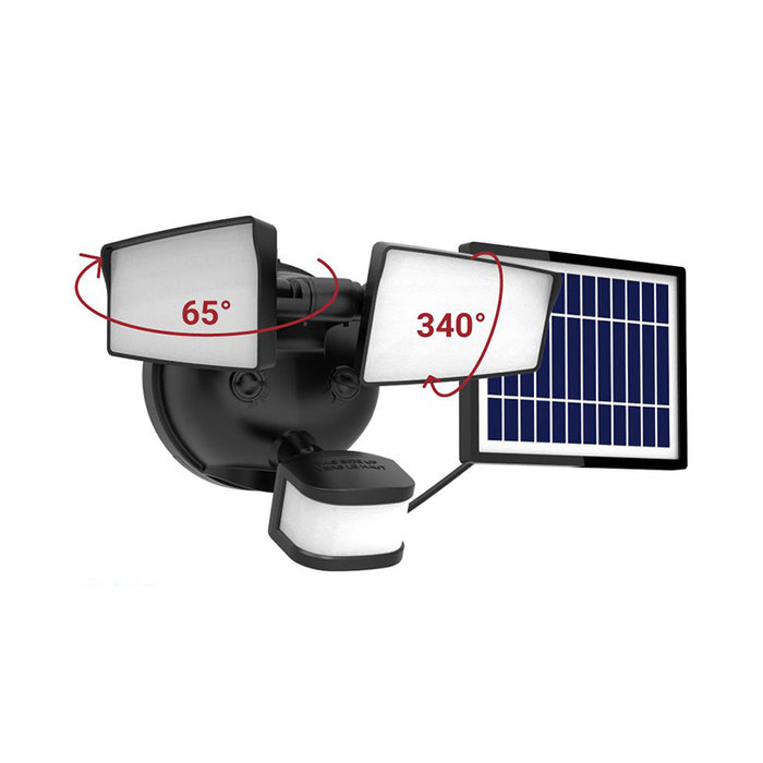 Halo SEC2HSSOL SEC Series Twin Head Motion & Security LED Floodlight, Solar-Powered, 5CCT & 4 Lumens Selectable