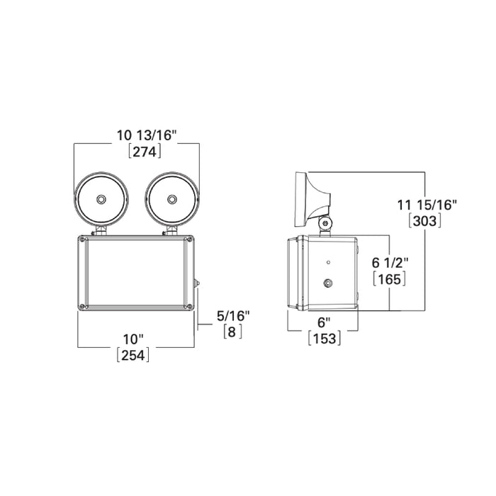 Sure-Lites SELIN25 LED Emergency Light, 25 Feet Coverage