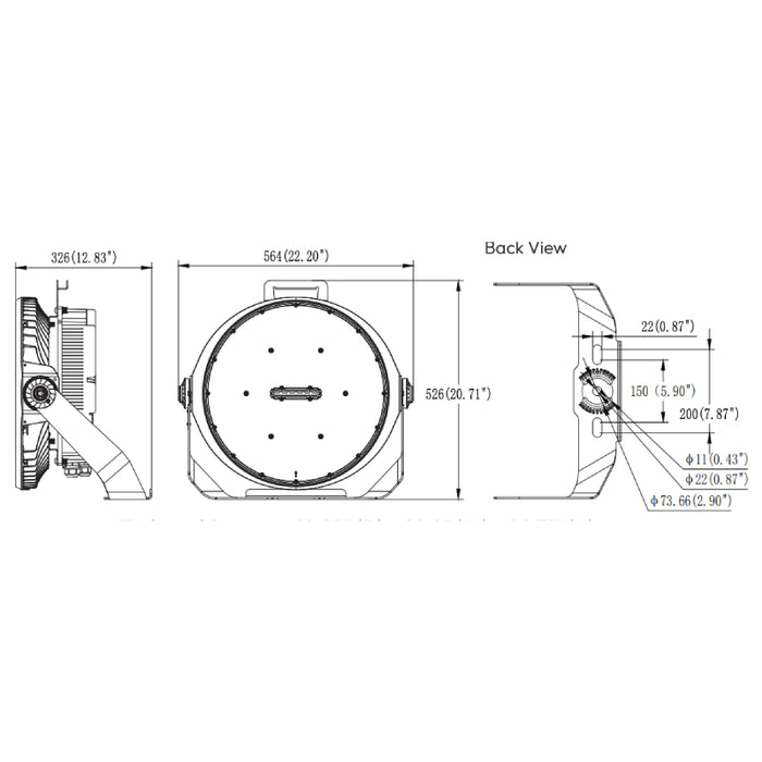 Westgate SFX-G10 800W LED RGB Stadium Sport Light DMX512 Controlled, RGB