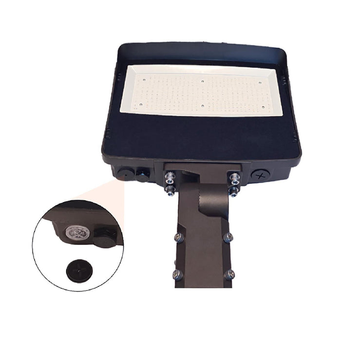 EXO SGF3 Sling 130W/160W/200W LED Flood Light w/ Photocell, 3CCT Selectable, 120-347V, Knuckle & Trunnion Mount