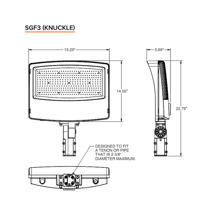 EXO SGF3 Sling 200W/280W/320W LED Flood Light, CCT Selectable