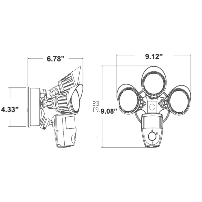 Westgate SL 30W LED Security Light with Camera, 3CCT Selectable