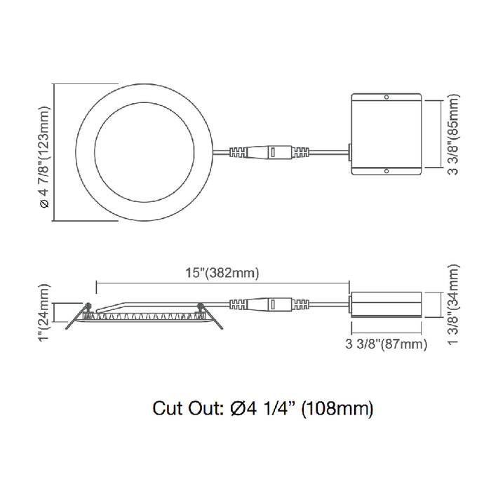Envision LED 4" 9W SlimLine LED Slim Panel Downlights, RGBW