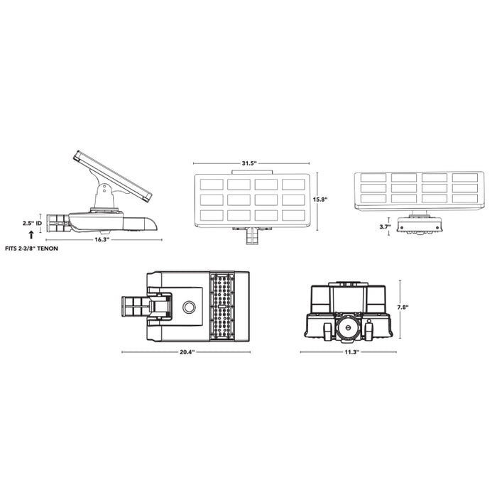 Solera SL-SAL-OG 50W G2 Solar LED Off-Grid Area Light, 5000K, 9800 lm
