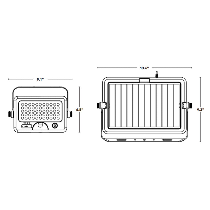 Solera SL-SMFL Solar 10W LED Off-Grid Multifunctional Flood Light, 4000K, 1100 Lumens