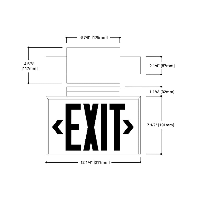 Sure-Lites SLX6 LED Exit Sign, AC only