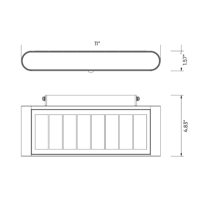 Westgate SOLW-FSP-MS 3W LED LedgeRay Solar Luminaire, 120-277V, 4000K