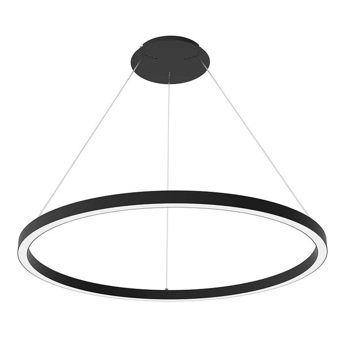 Westgate SRC Series LED High-Output Round Linear Chandelier Up/Down Light with Separate Controls, 3CCT & Power Selectable, 0-10V Dimming, 120-277V - 48" / Black
