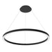Westgate SRC Series LED High-Output Round Linear Chandelier Up/Down Light with Separate Controls, 3CCT & Power Selectable, 0-10V Dimming, 120-277V - 48" / Black