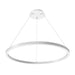 Westgate SRC Series LED High-Output Round Linear Chandelier Up/Down Light with Separate Controls, 3CCT & Power Selectable, 0-10V Dimming, 120-277V - 48" / White